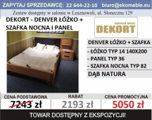 DEKORT - ZESTAW DENVER ŁÓŻKO + SZAFKA NOCNA I PANEL